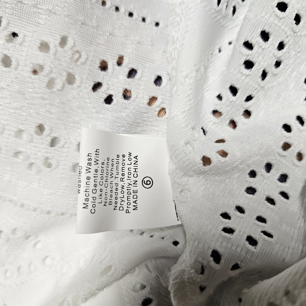 Elegant White Eyelet Halter Top - Picture 9 of 9
